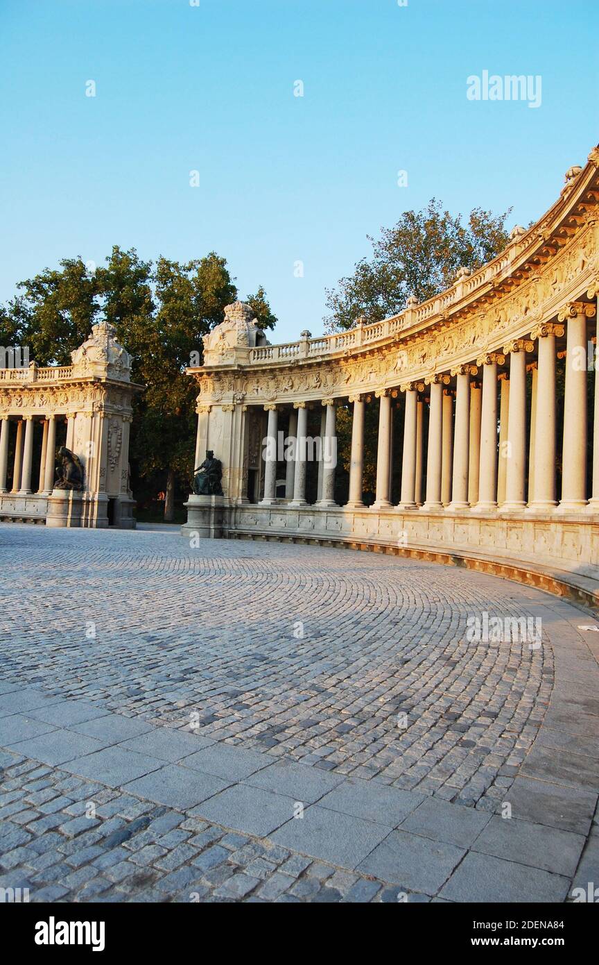 Monument to Alfonso XII in the Buen retiro Park, Madrid, Spain Stock Photo