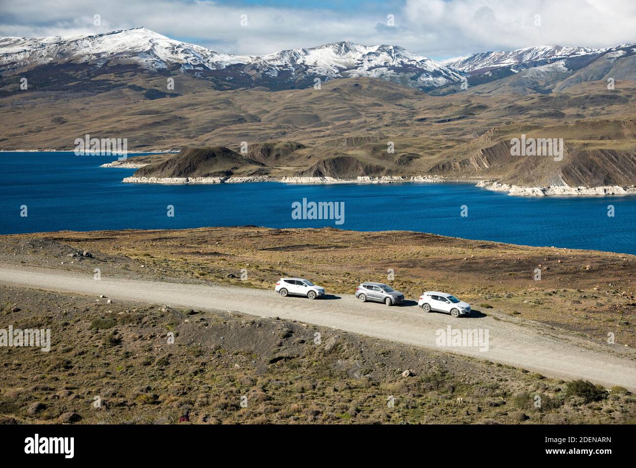 South America, Andes,ChileNational Park, rental cars Stock Photo Alamy