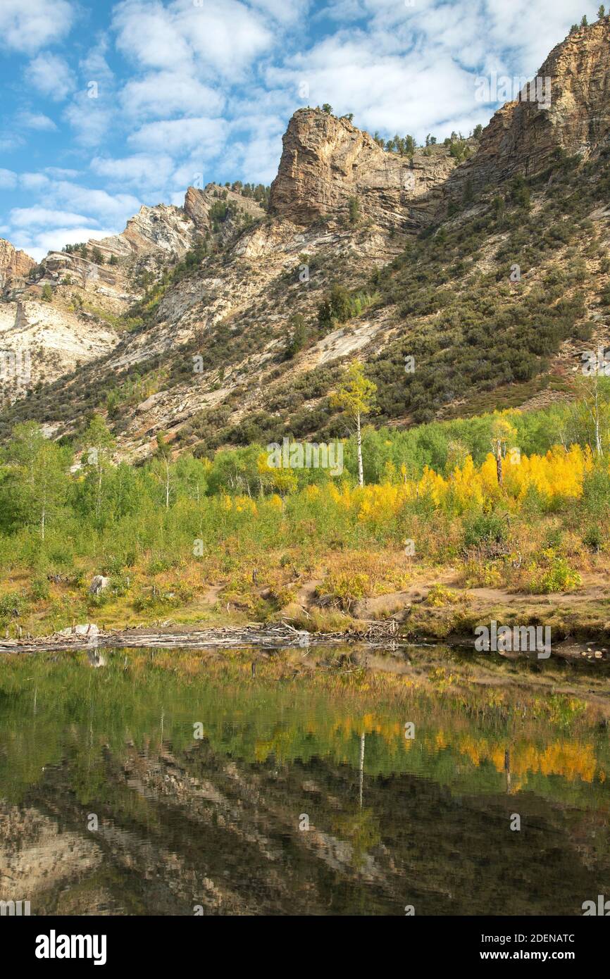USA, Great Basin, Nevada, Elko County, Ruby Mountains, Lamoille Canyon, Stock Photo