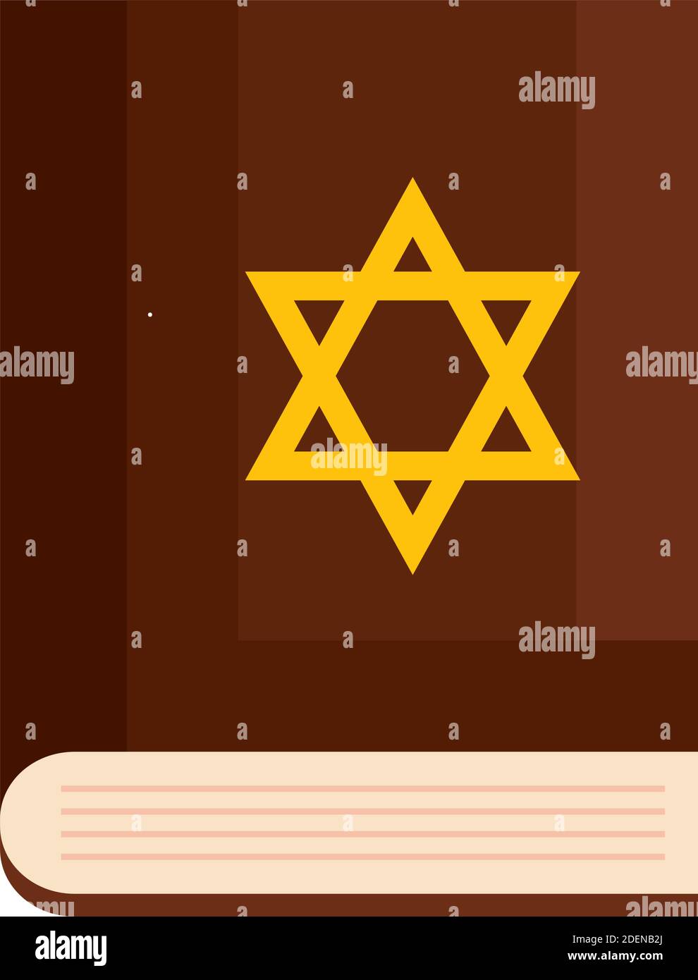 sacred judaism antique book with jewish golden star Stock Vector Image ...