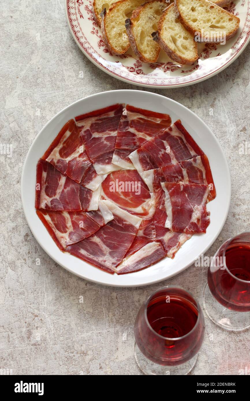 jamon iberico, spanish dry cured ham Stock Photo Alamy