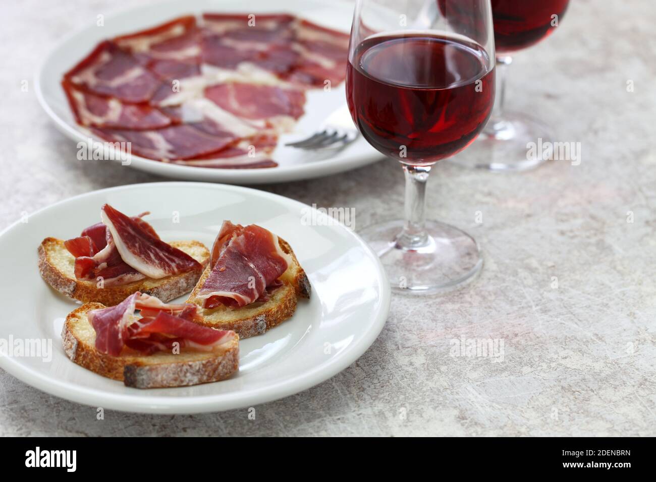 jamon iberico, spanish dry cured ham Stock Photo Alamy