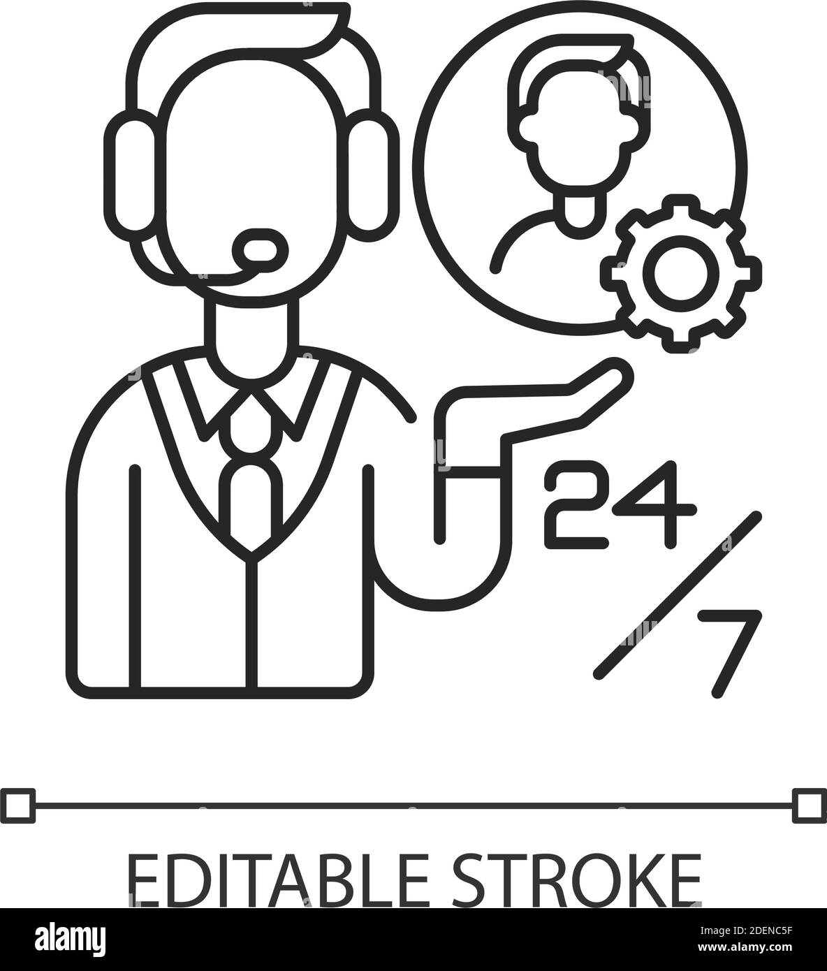 Customer support linear icon Stock Vector Image & Art Alamy