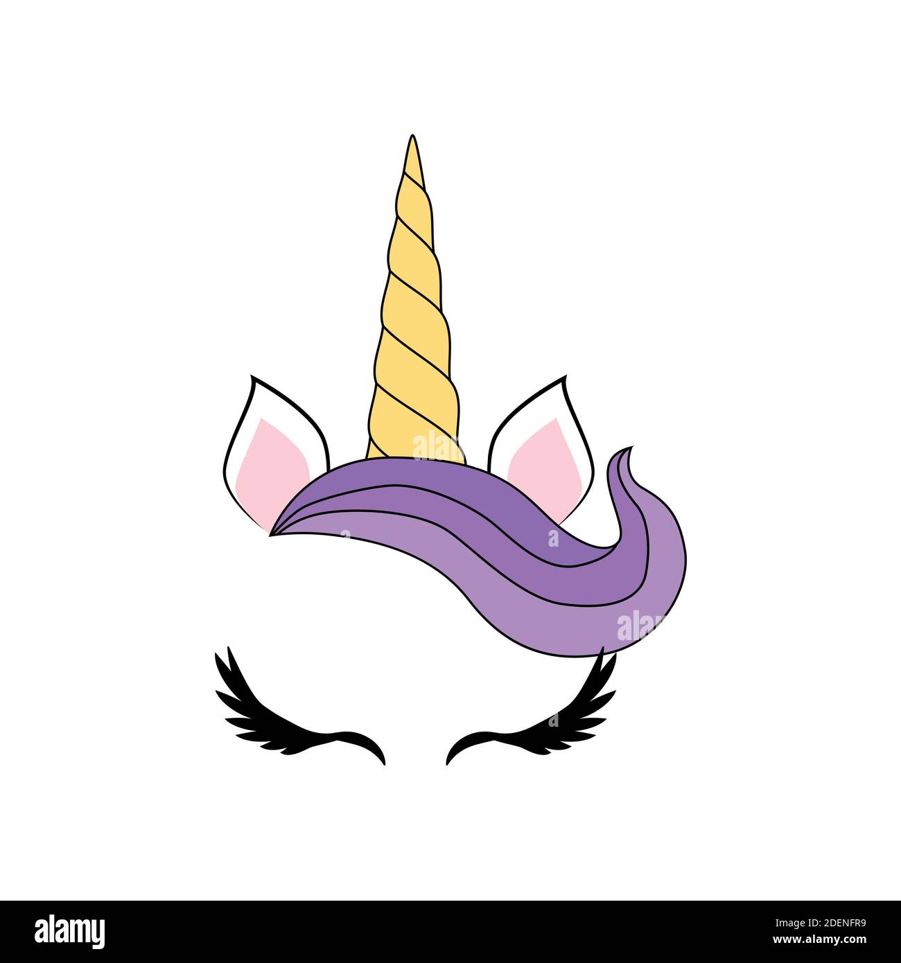 cute unicorn face funny character with rose flowers card and shirt print design colorful stock vector image art alamy