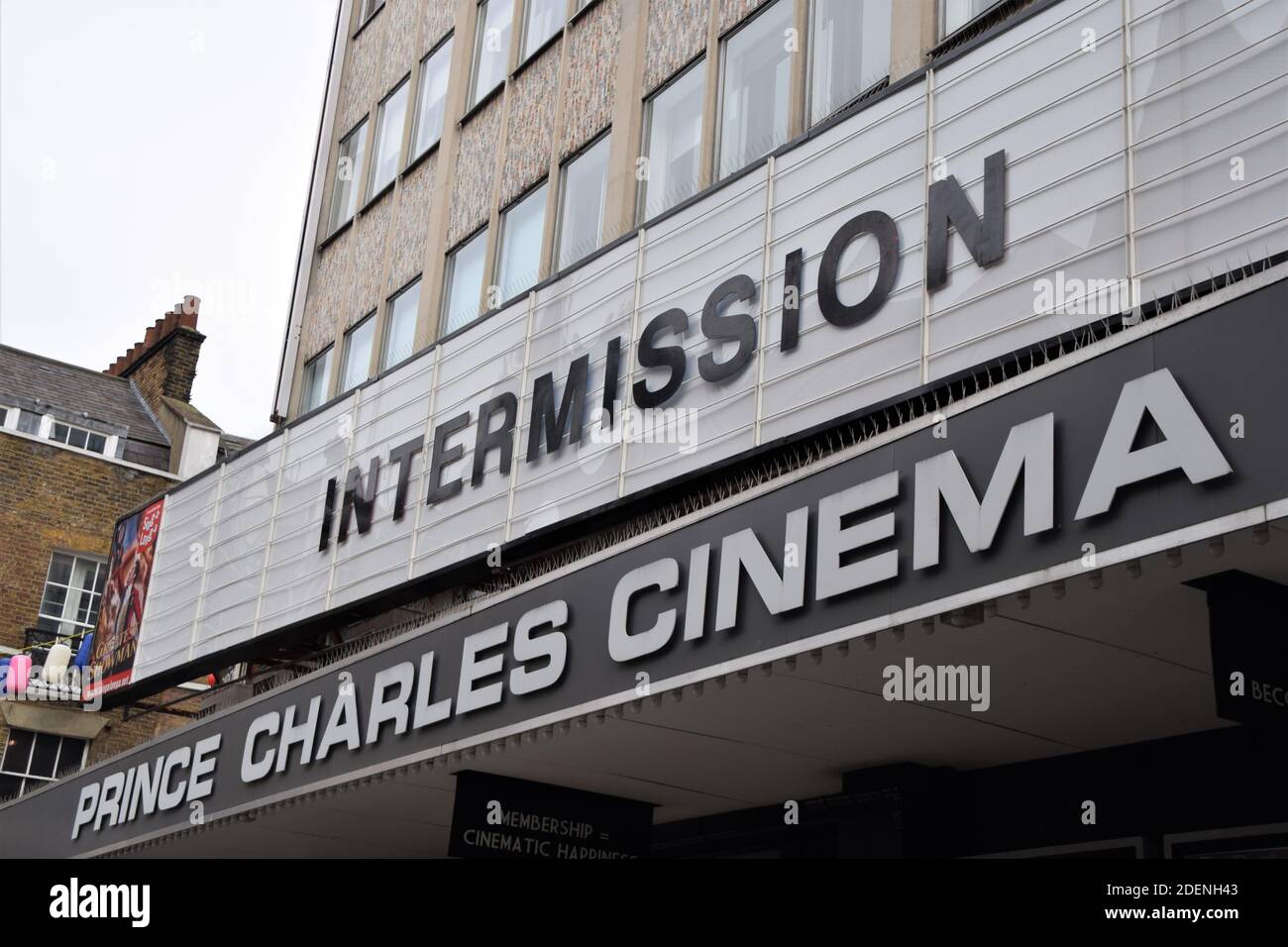 Exterior detail of Prince Charles Cinema West End, London, closed during the second national coronavirus lockdown in England. Stock Photo