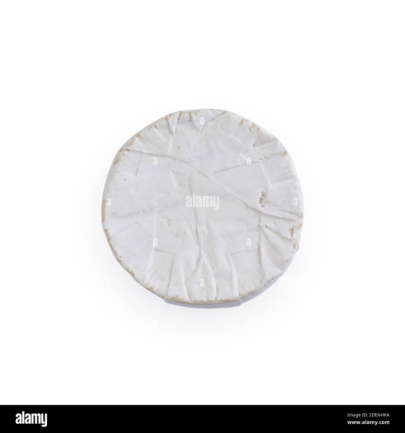 Camembert moldy cheese isolated on white background. Mixture of