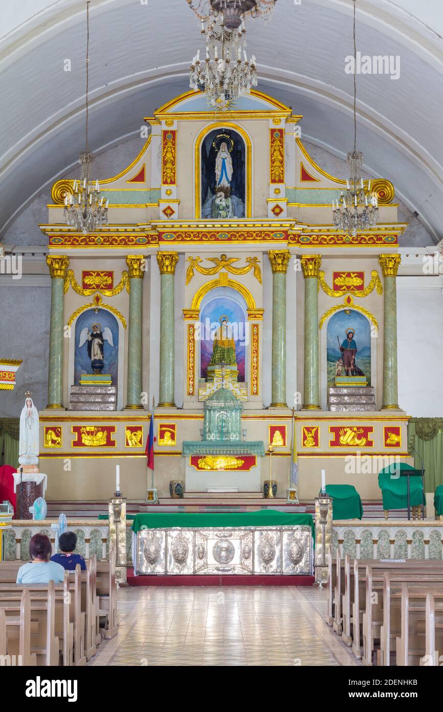 The main retable of Tagbilaran Cathedral in Bohol, Philippines Stock Photo