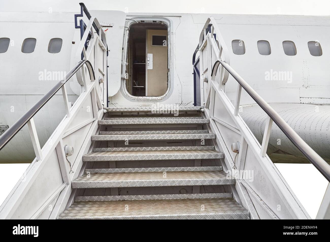 Airport stairs to a plane Stock Photo Alamy
