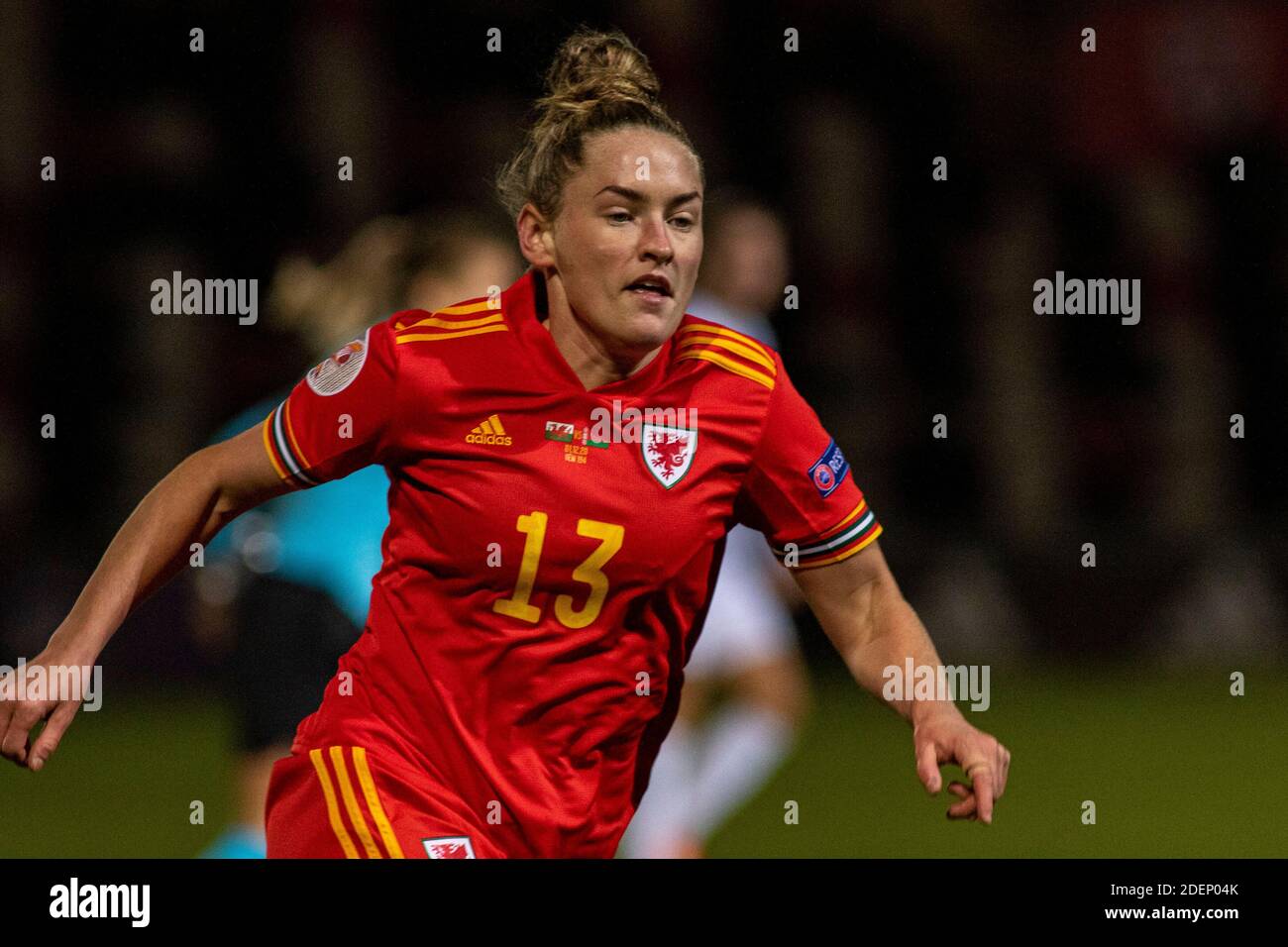 Newport, UK. 01st Dec, 2020. Rachel Rowe of Wales in action against Belarus UEFA Women's Euro 2022 qualifying match, group c, Wales women v Belarus at Rodney Parade in Newport, South Wales on Tuesday 1st December 2020. Pic by Lewis Mitchell/Andrew Orchard sports photography/Alamy Live News Credit: Andrew Orchard sports photography/Alamy Live News Stock Photo