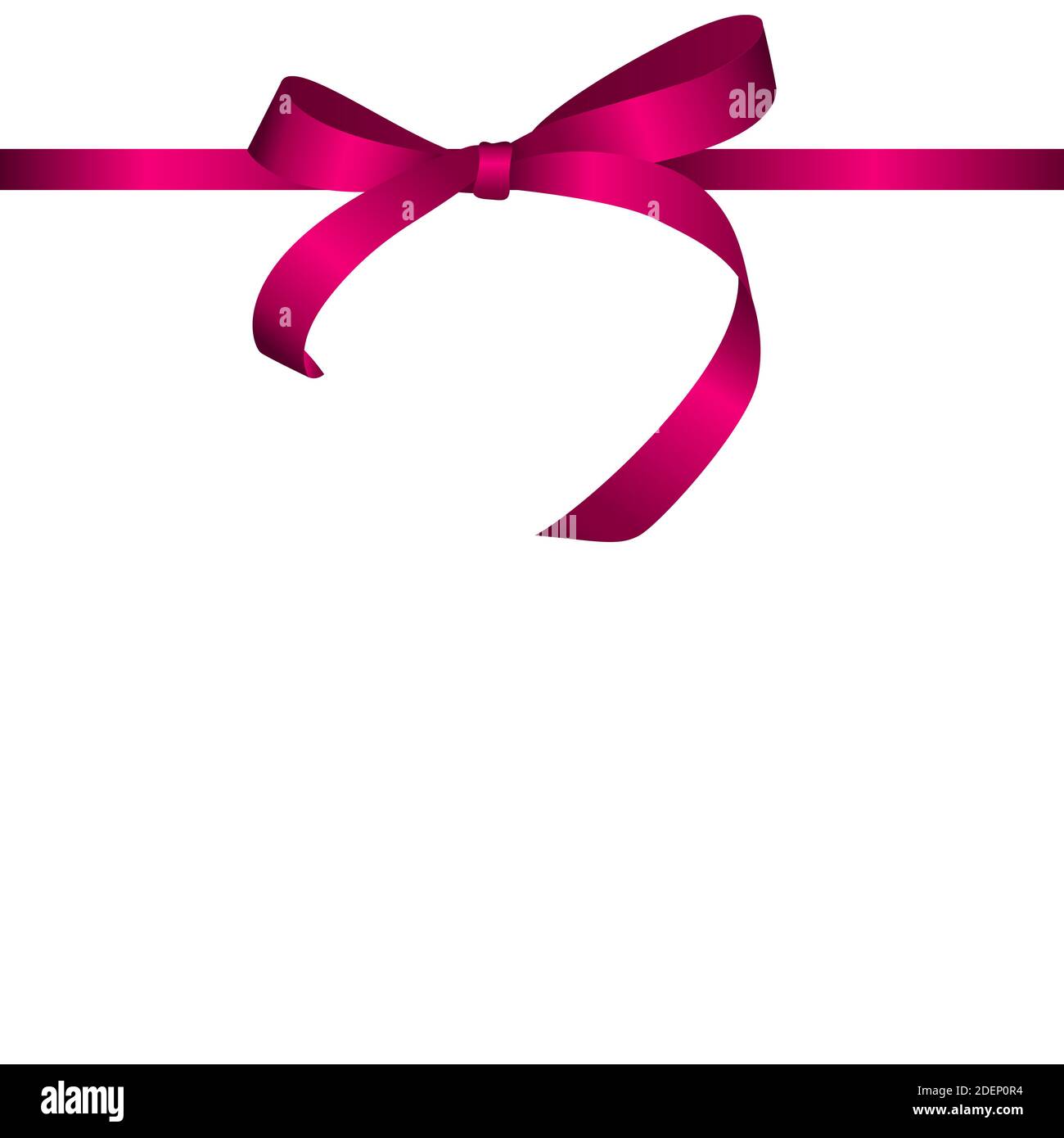 Red Gift Ribbon. Isolated on White Background. Illustration Stock Photo ...