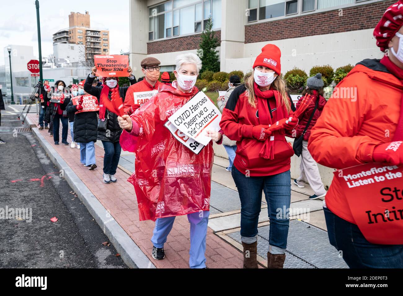 New Rochelle, NY - December 1, 2020: Nurses of Montefiore New Rochelle