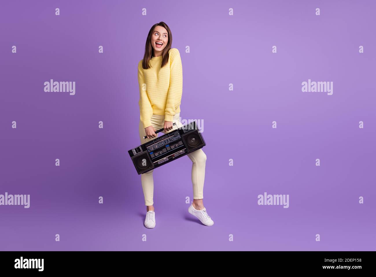 bright purple jumper