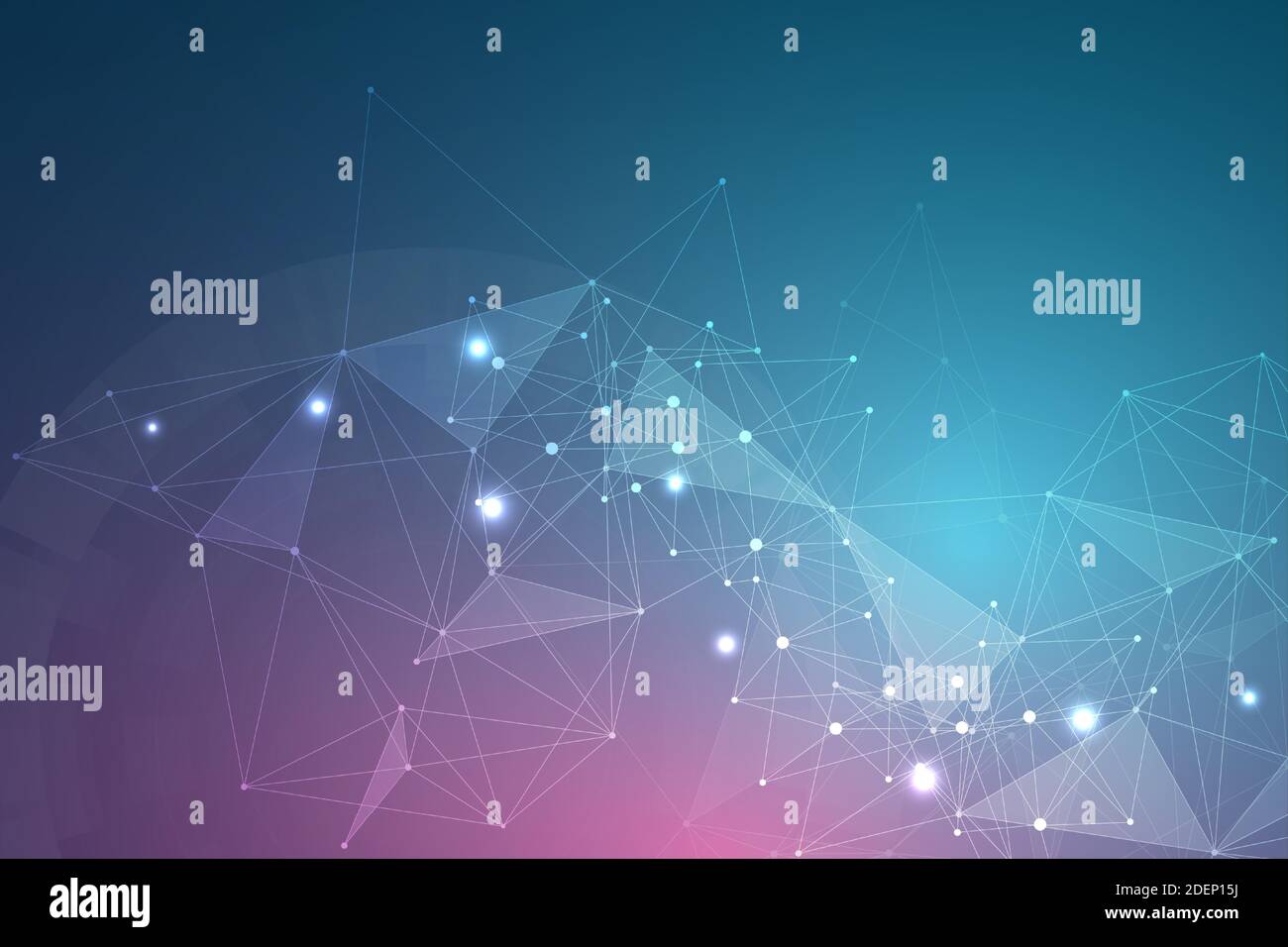 Geometric abstract background with connected line and dots. Structure ...