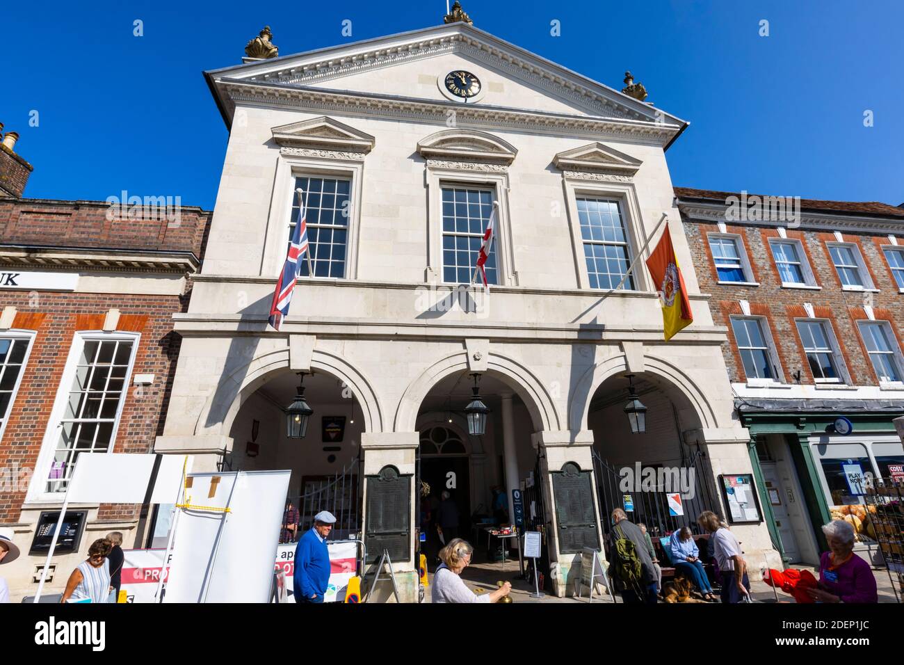 The Town Hall and Corn Exchange in Market Place, Blandford Forum, a