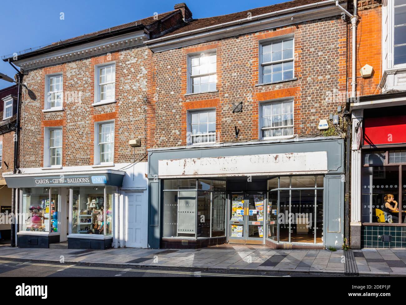 Empty unlet pharmacy shop unit in Salisbury Street, Blandford Forum