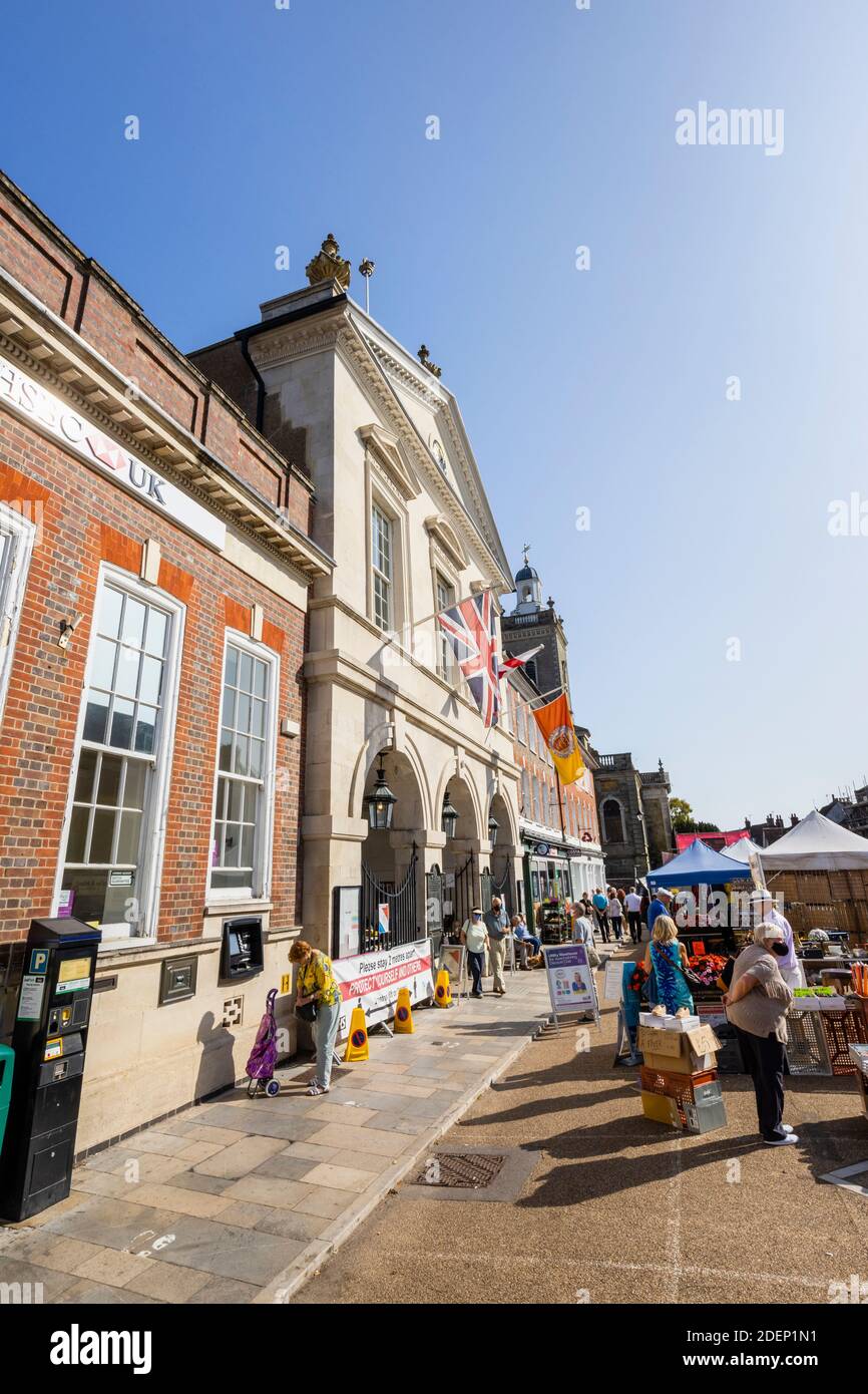 The Town Hall and Corn Exchange in Market Place, Blandford Forum, a