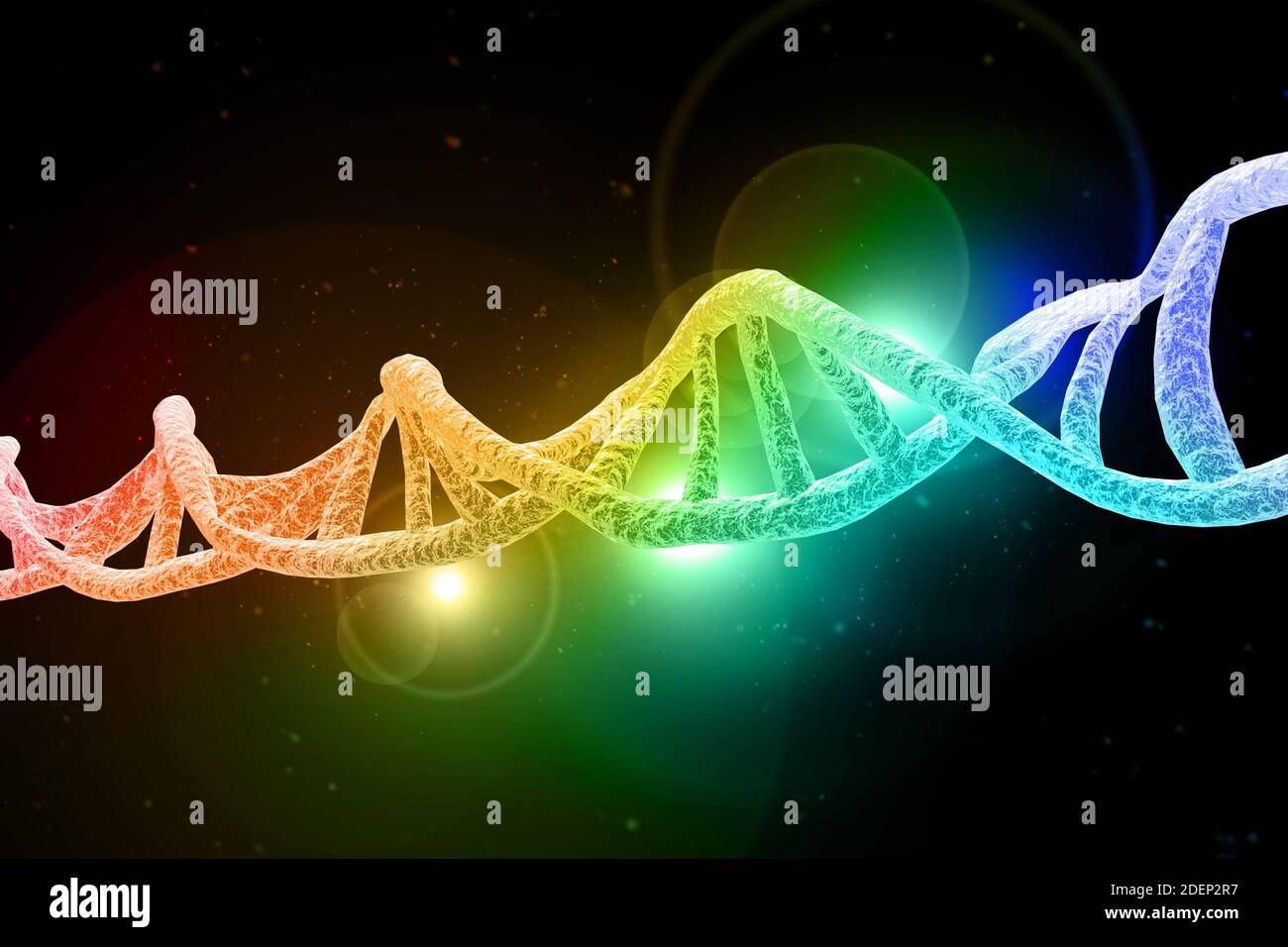 Abstract DNA strand double helix genetics 3D illustration Stock Photo ...
