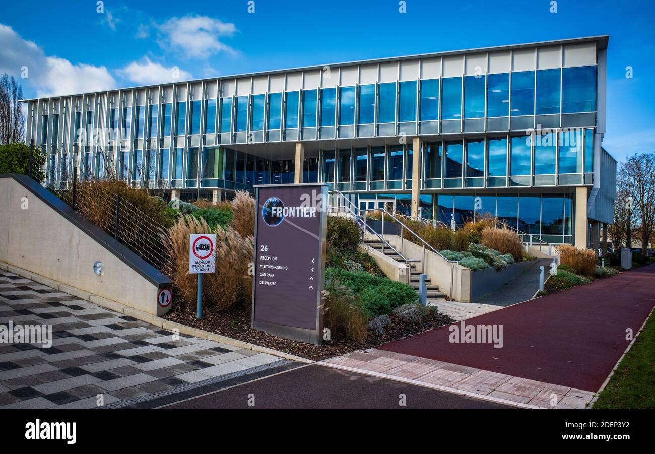 Frontier Developments PLc  - Frontier Games HQ on the Cambridge Science Park - Frontier is British video game developer based in Cambridge. Stock Photo