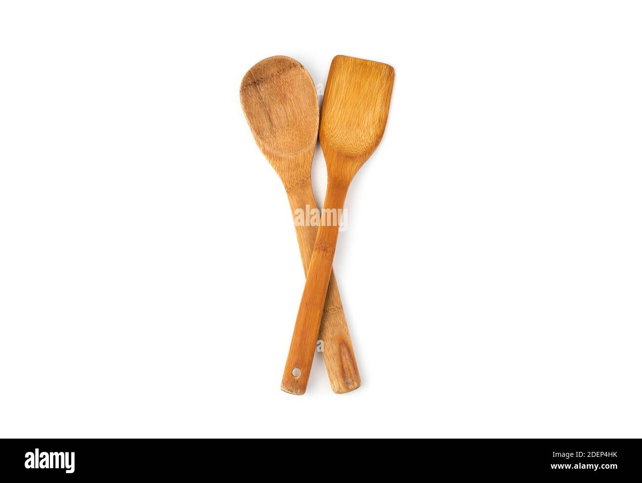 Natural wooden cooking spatulas on a white background Stock Photo Alamy