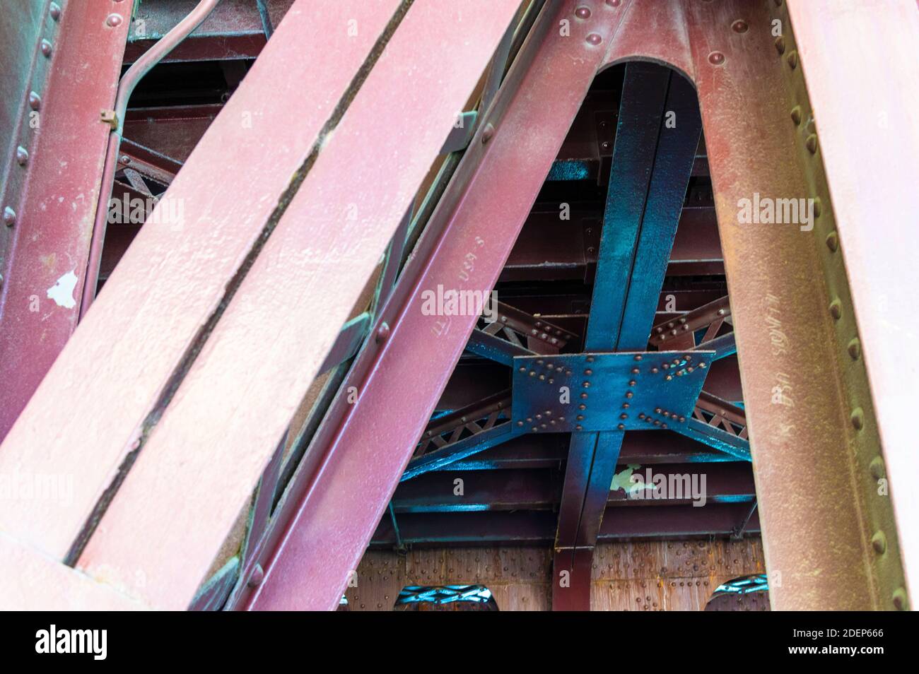 bridge iron work Stock Photo Alamy