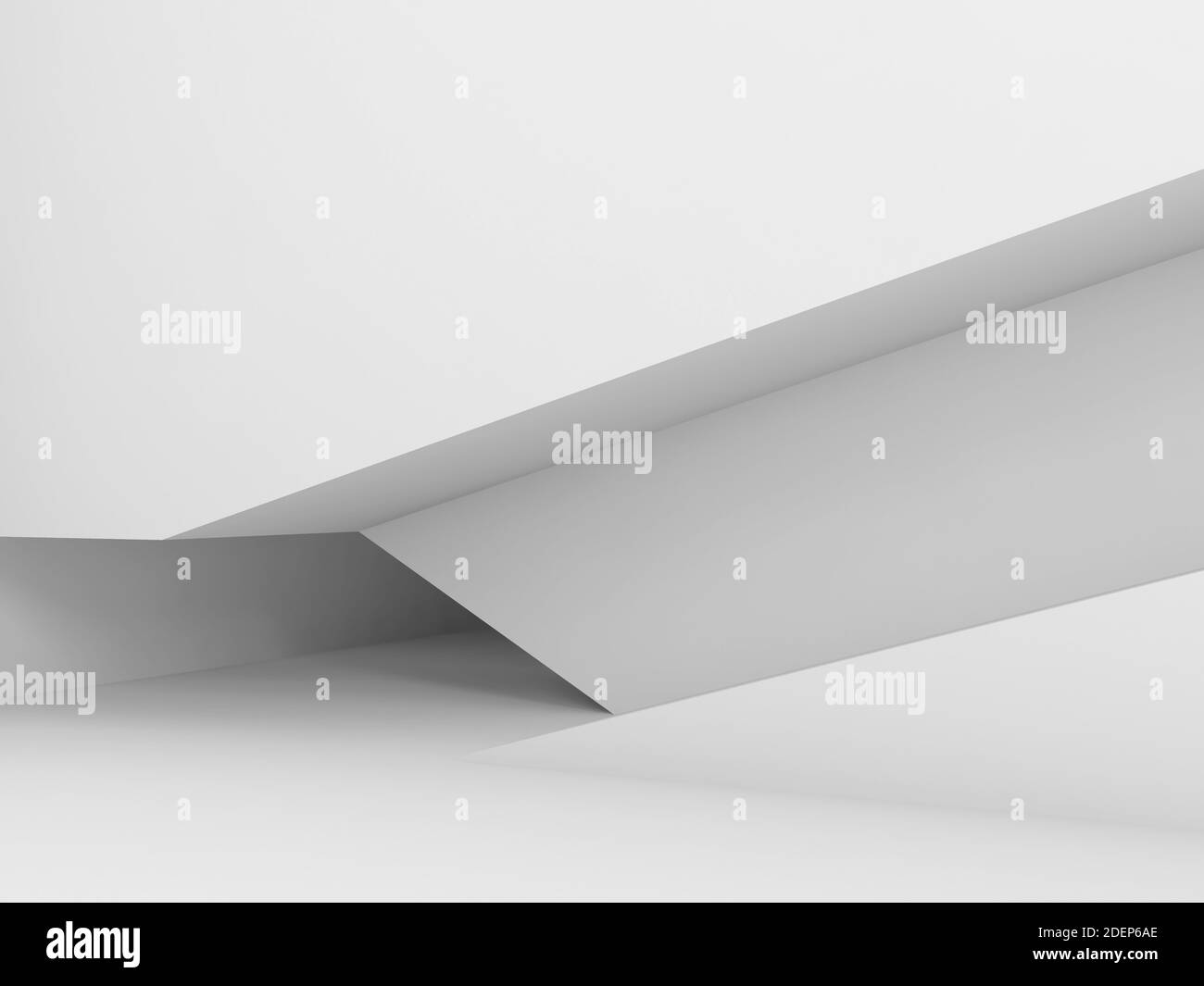 Abstract empty white interior with niche, minimal architectural ...