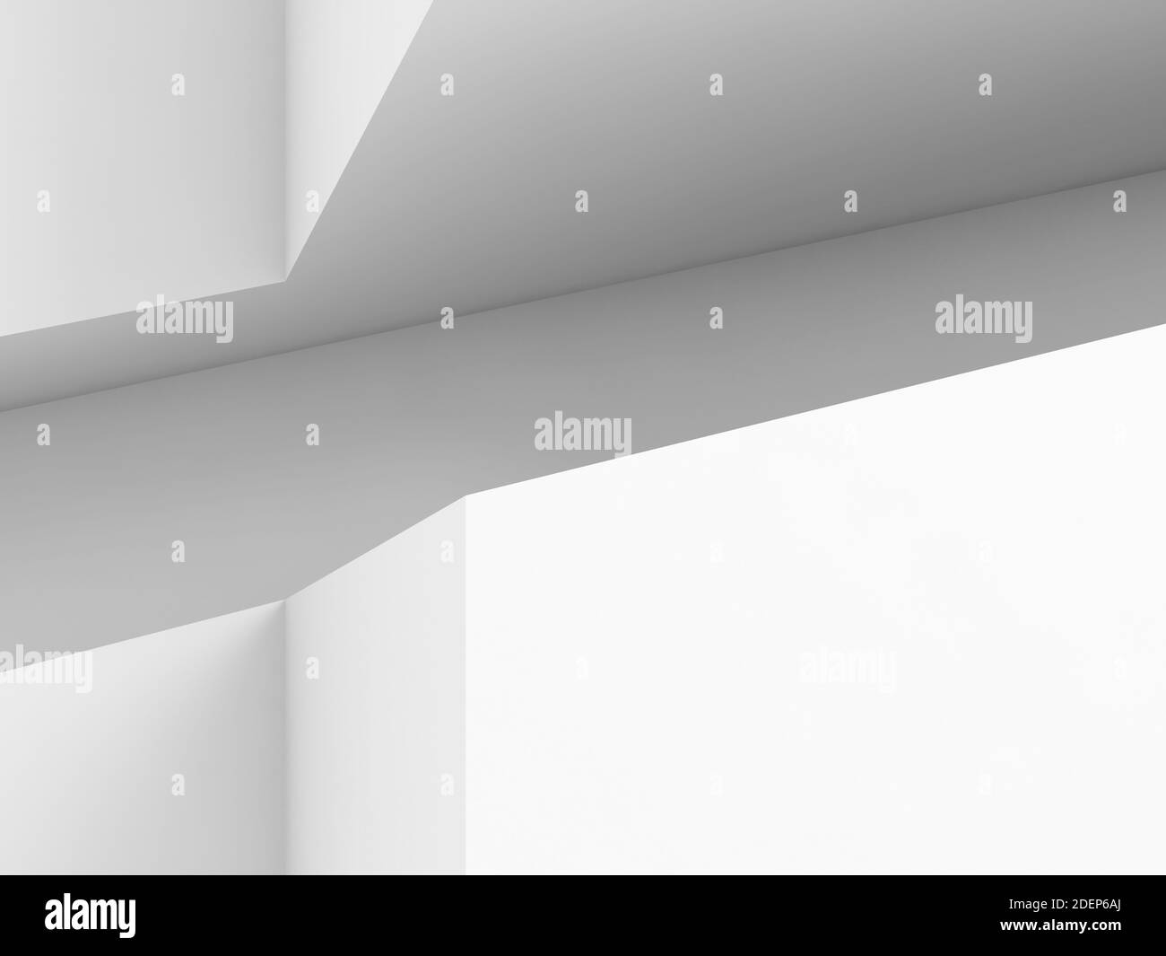 Abstract minimal white architectural background with an empty niche, 3d ...
