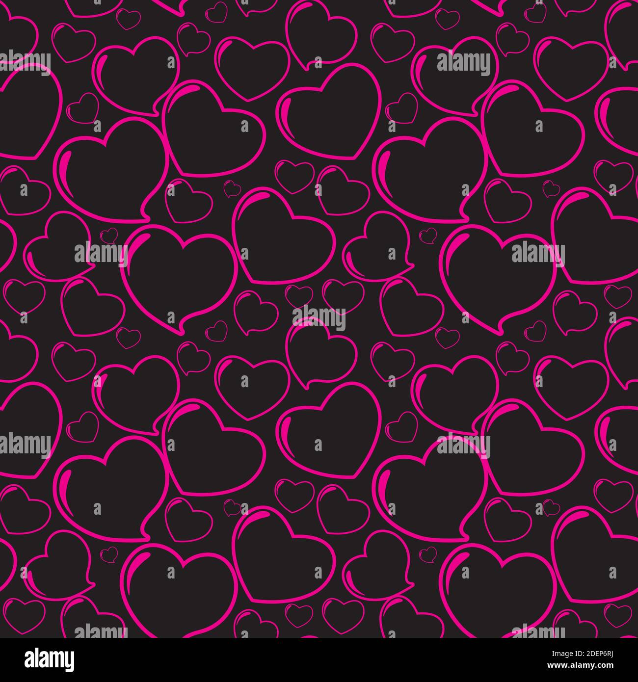 Pink Heart Seamless Pattern on Background Illustration Stock Photo - Alamy