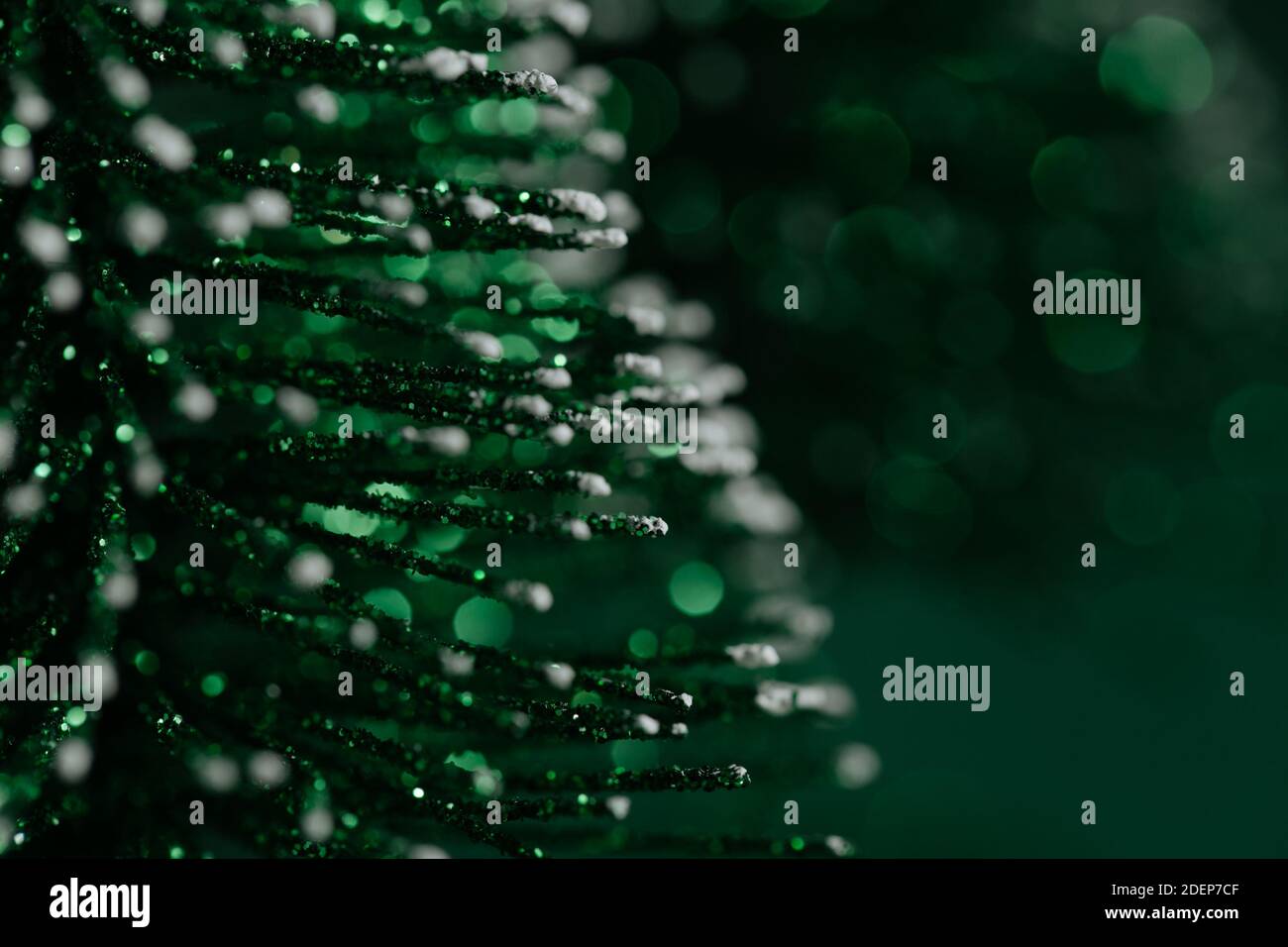 Christmas pine tree abstract concept background with a snow Stock Photo