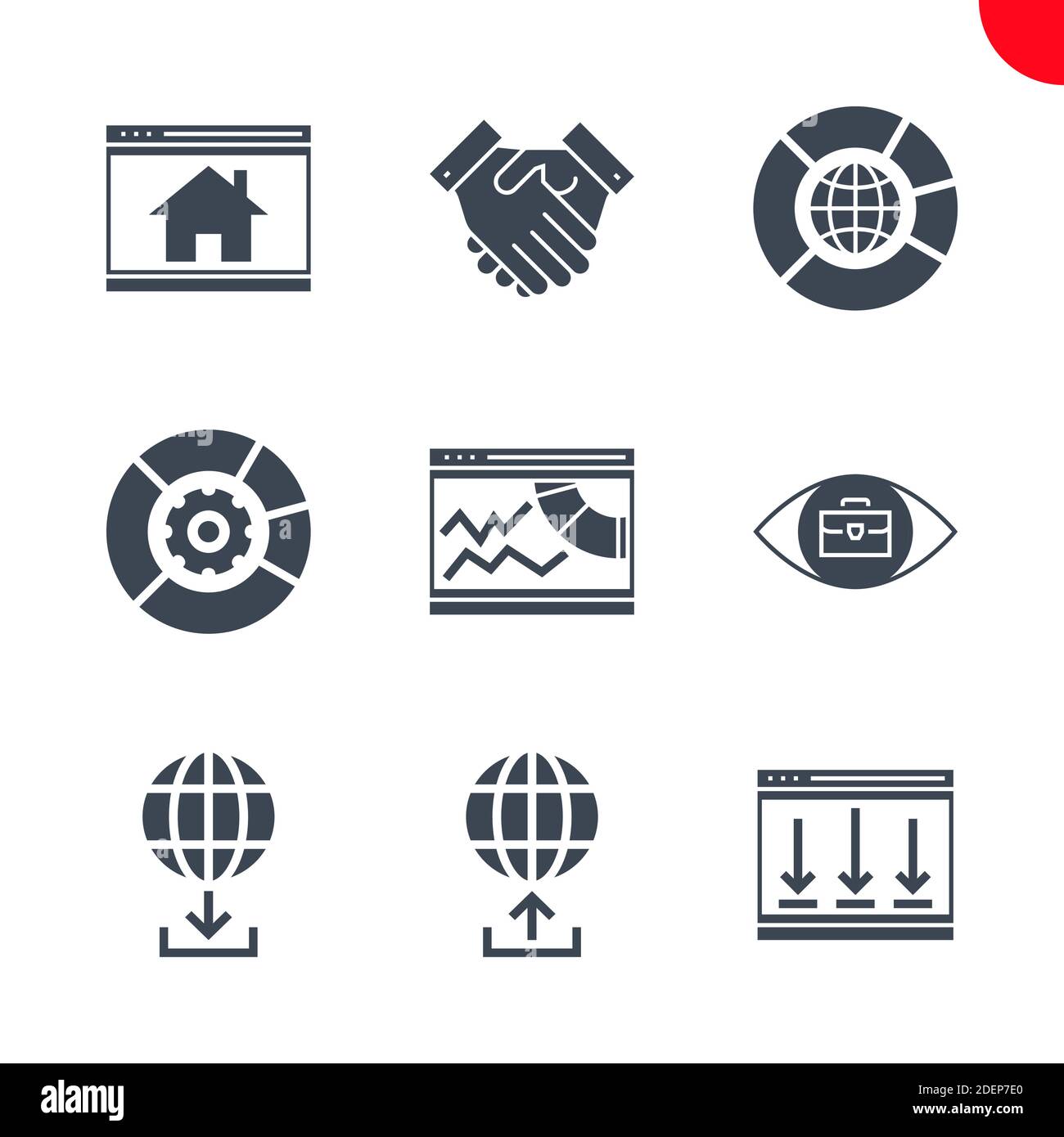 Seo and web opimization icons set Stock Vector