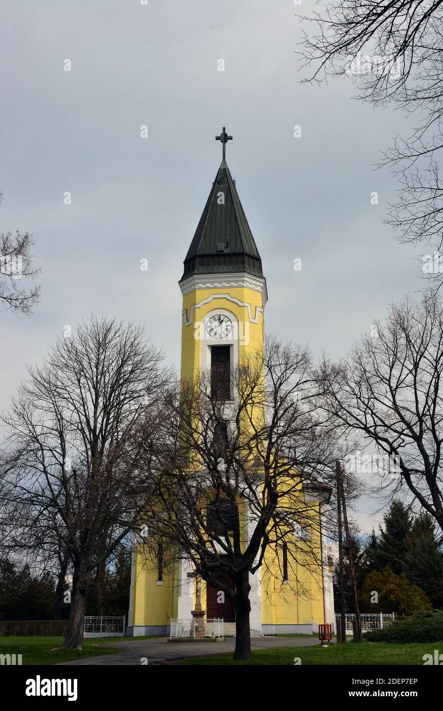 Exaltation of the Holy Cross Roman Catholic church, Galgamácsa, Pest county, Hungary, Magyarország, Europe Stock Photo