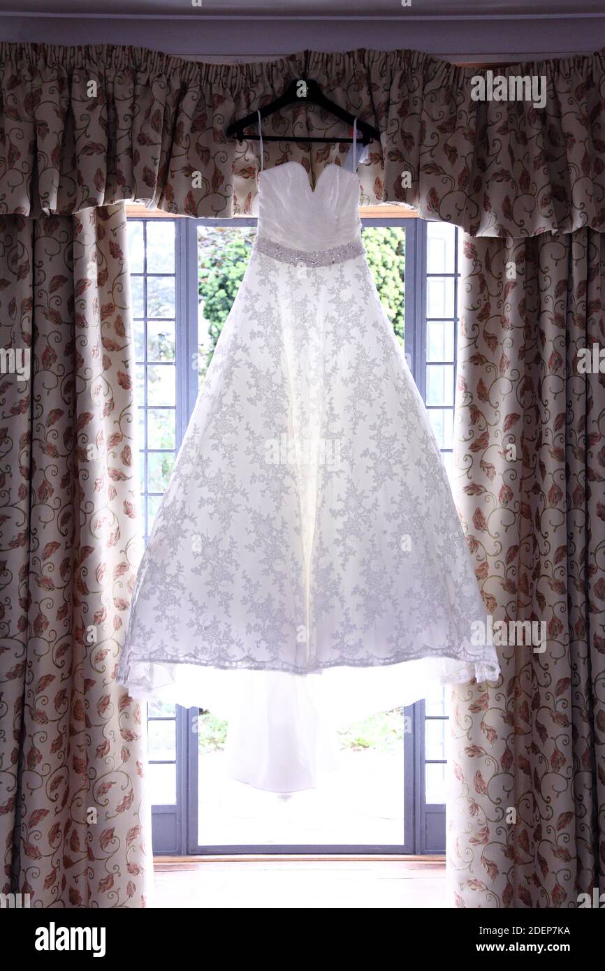 Tapework top wedding dress