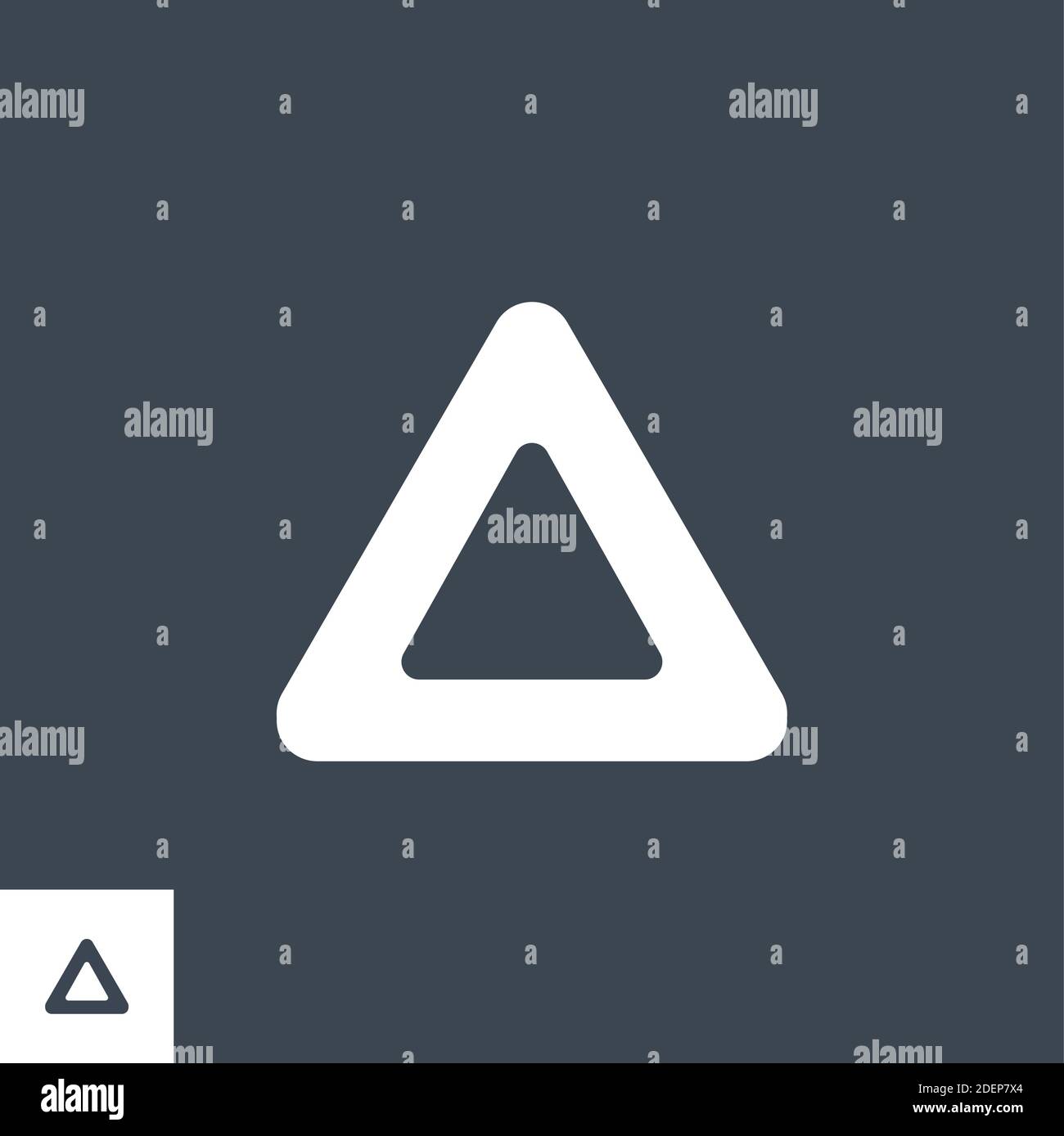 Triangle related vector glyph icon. Stock Vector