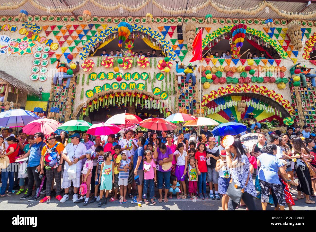 The Kneeling Carabao Festival is a harvest celebration in honor of St Isidore in Bulacan province, the Philippines Stock Photo