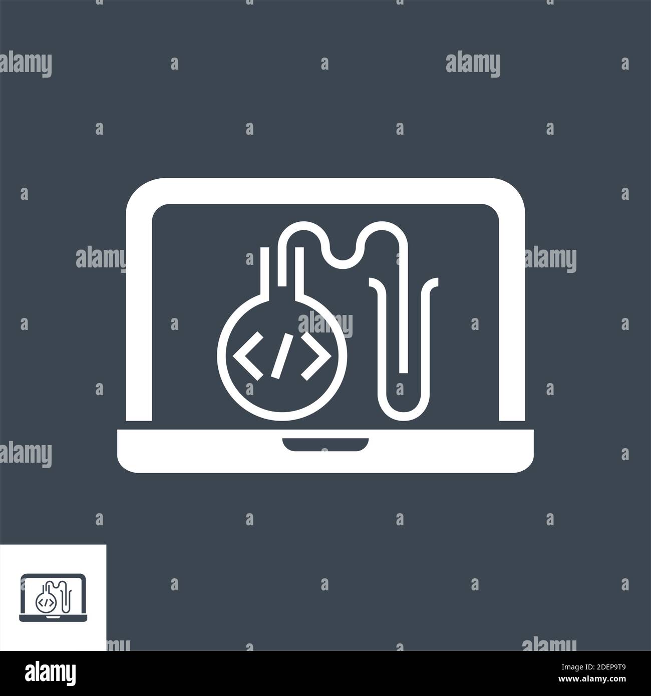 Testing Programming Vector Glyph Icon Stock Vector