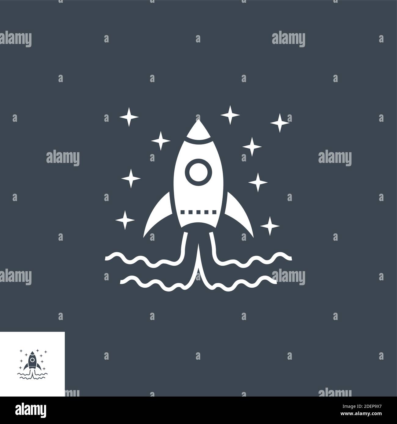 Start Up related vector glyph icon. Stock Vector
