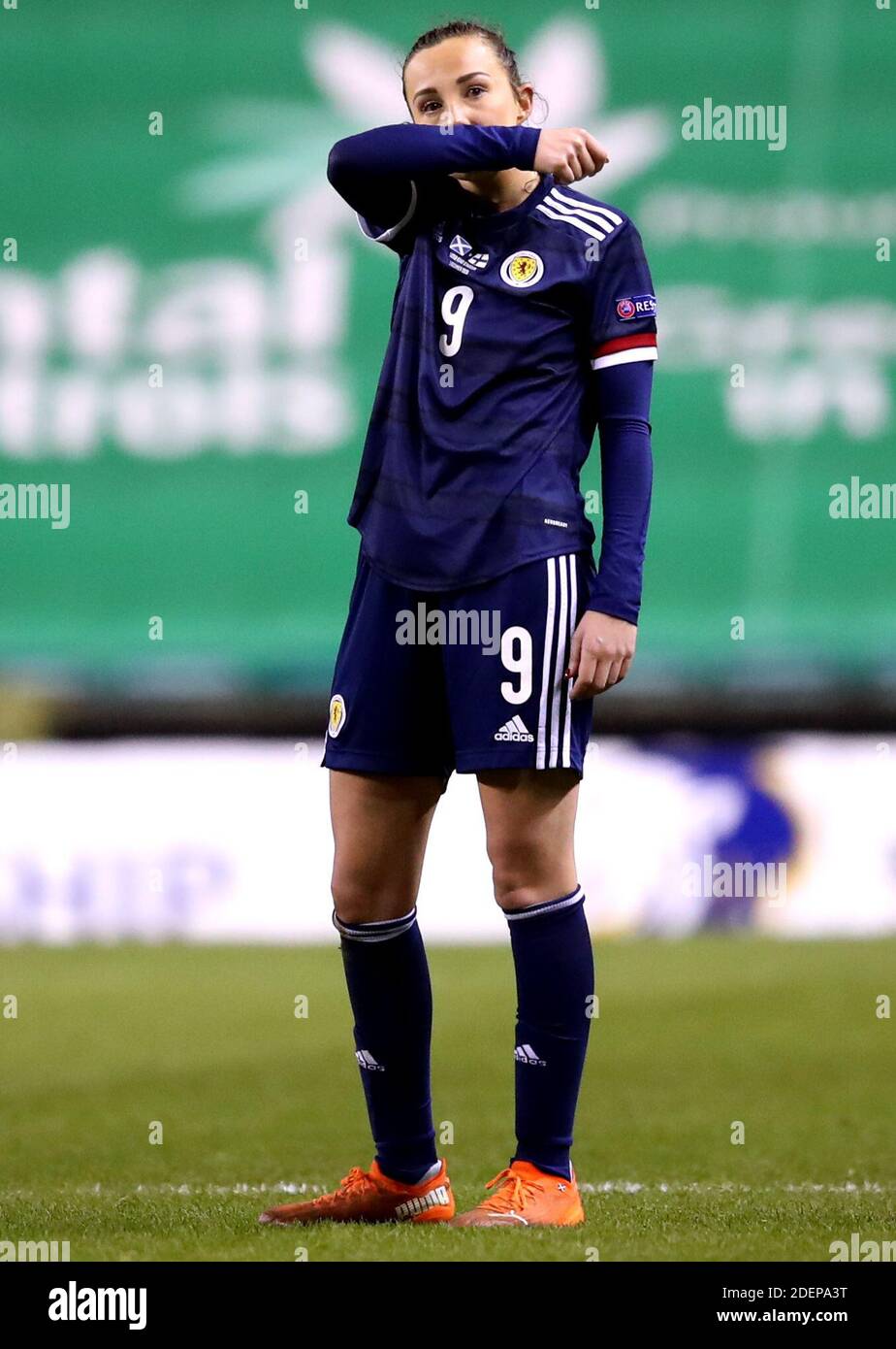 Scotland S Caroline Weir Appears Dejected At The End Of The Uefa Women S Euro 2021 Qualifying Group E Match At Easter Road Edinburgh Stock Photo Alamy