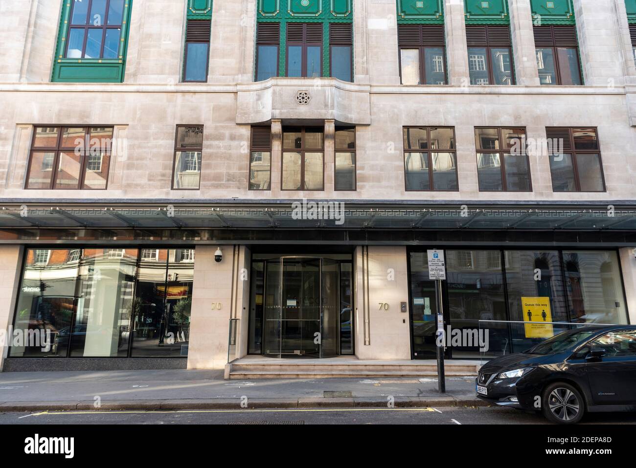 01 December 2020. London, United Kingdom. The Arcadia Group head office in  Berners Street. Sir Philip Greens's Arcadia fashion group including Topshop,  Burton, Wallis, Evans and Dorthy Perkins have gone into administration