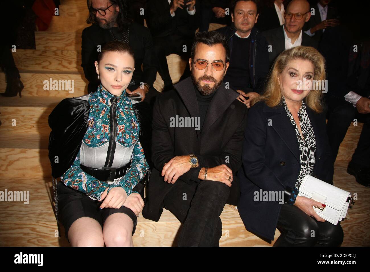 Alicia Vikander, Catherine Deneuve and Xavier Dolan attending the Louis  Vuitton show as part of Paris Fashion Week Ready to Wear Spring/Summer 2017  in Paris, France on October 05, 2016. Photo by