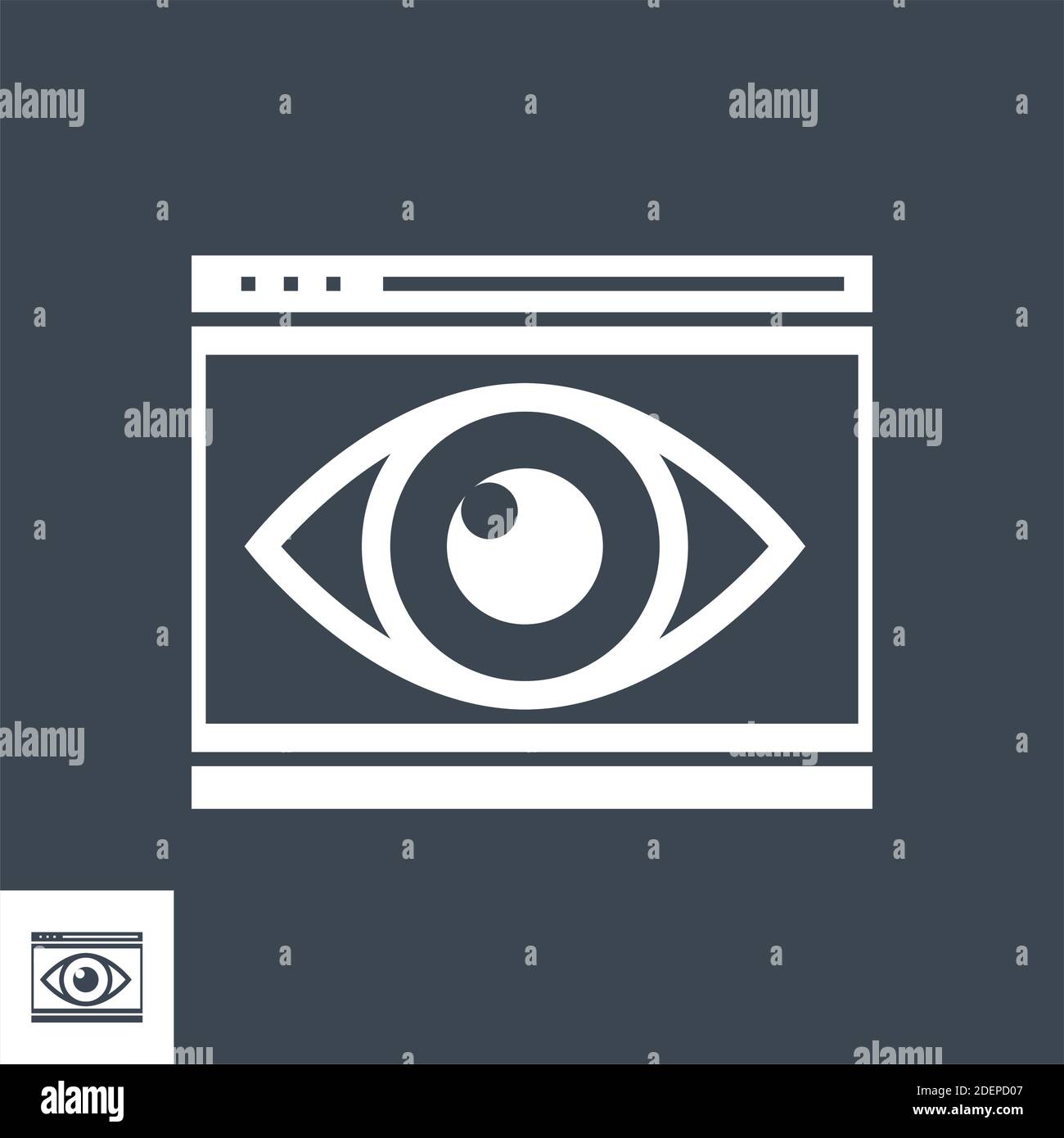 Web Visiblity Related Vector Glyph Icon. Stock Vector