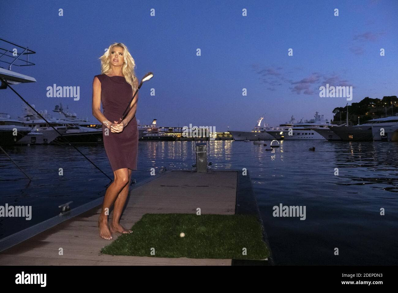 Victoria Silvstedt attends the draw of the teams for the "Princess Of