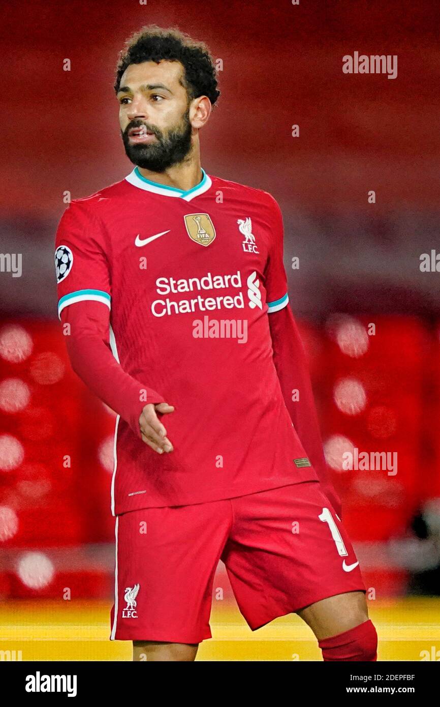 Liverpool, UK. 01st Dec, 2020. LIVERPOOL, 01-12-2020, Anfield, UEFA Champions  League, Group stage - Group D, Season 2020-2021, Liverpool FC - Ajax 1-0.  Liverpool player Mohamed Salah Credit: Pro Shots/Alamy Live News Stock  Photo - Alamy