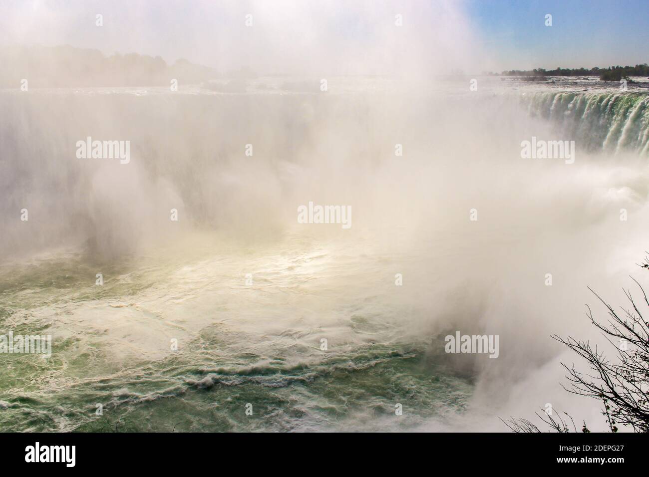 Waters of Niagara Falls, Ontario, Canada Stock Photo
