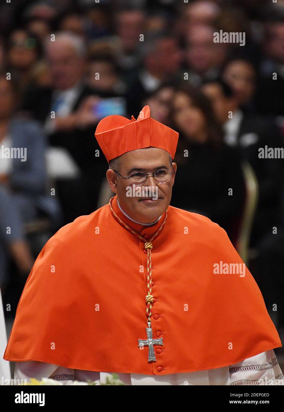 New cardinal Jose Tolentino Calaca de Mendonca (Portugal) during a