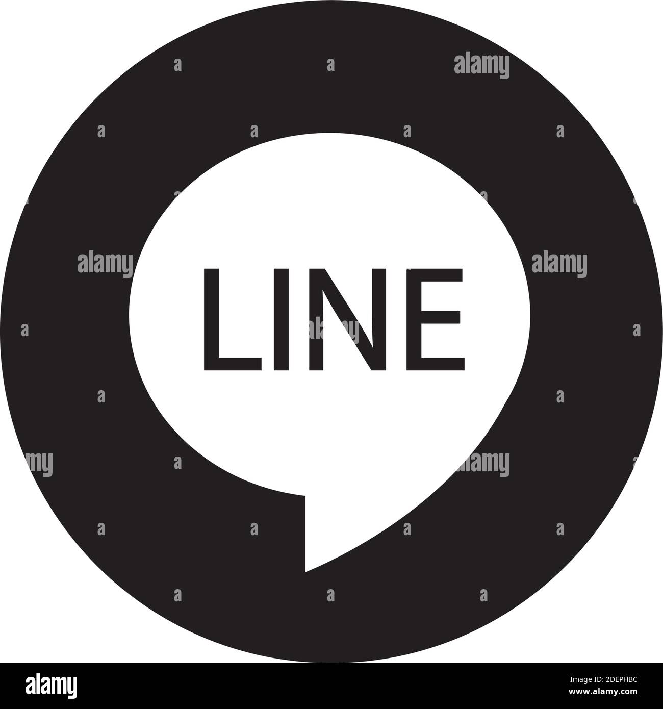 line social media logo silhouette style icon Stock Vector Image & Art ...