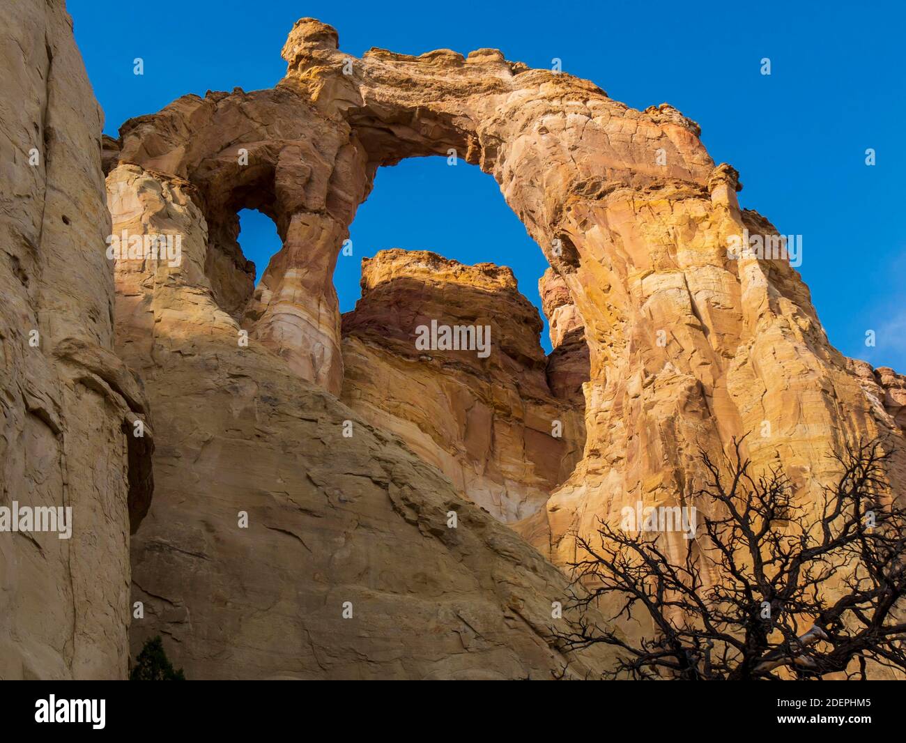 Grosvenor Arch near Kodachrome Basin State Park, south of Cannonville, Utah. Stock Photo
