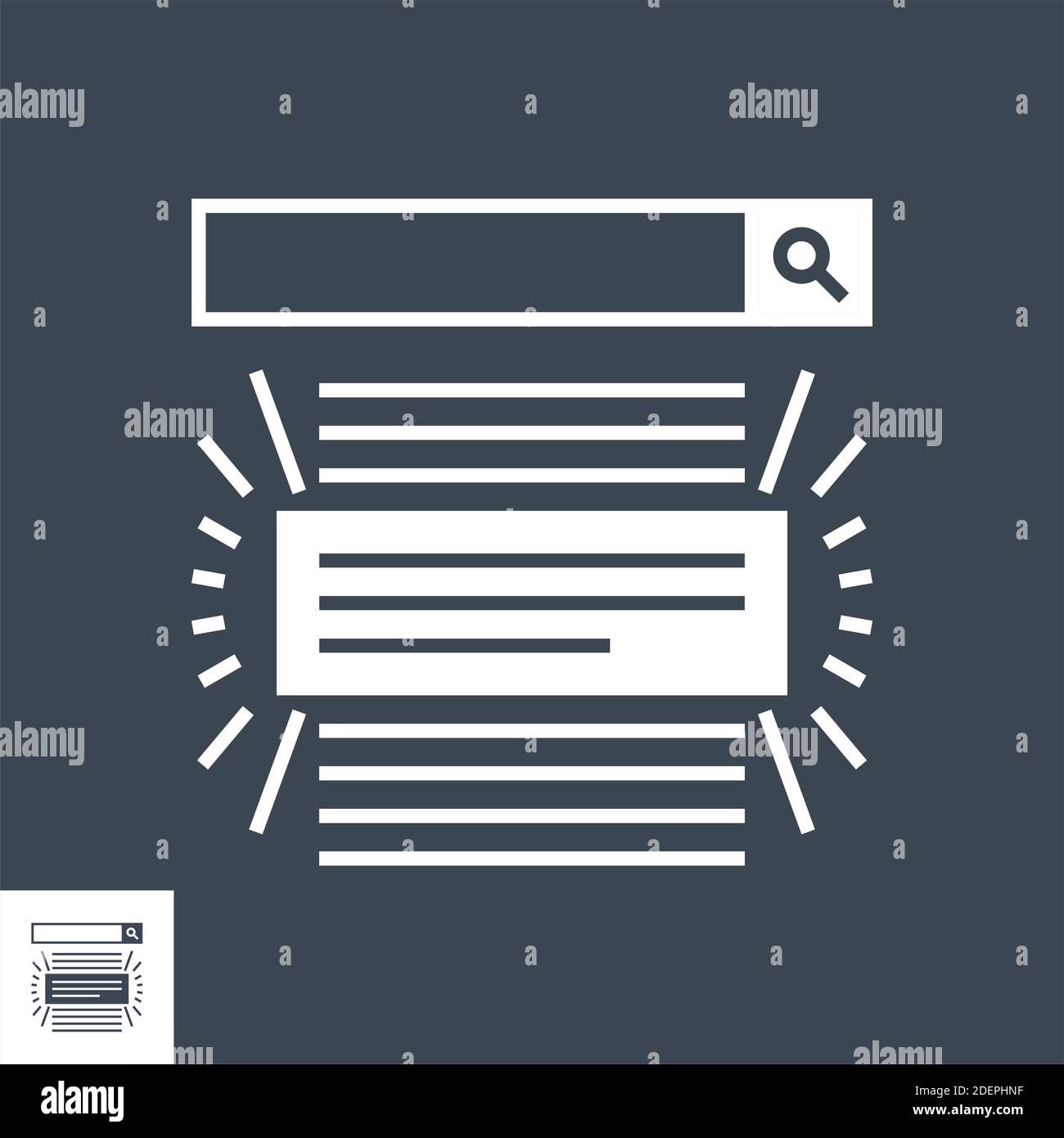 Search Result Vector Glyph Icon Stock Vector