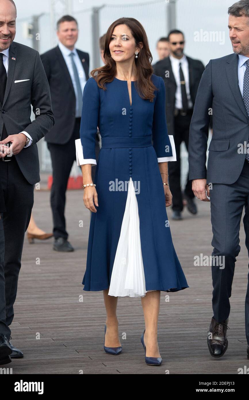 Danish Crown Princess Mary arrives on the rooftop of the Grande