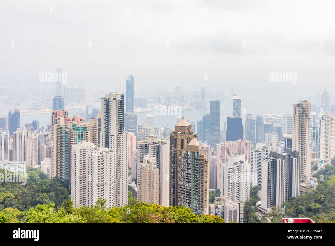 Hong Kong skyline as seen from The Peak Stock Photo - Alamy