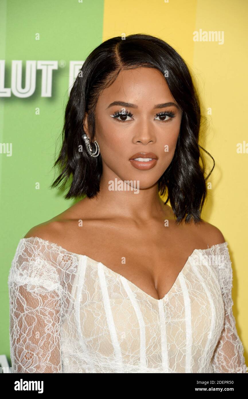 Serayah McNeill attends the 2019 amfAR Gala Los Angeles at Milk Studios
