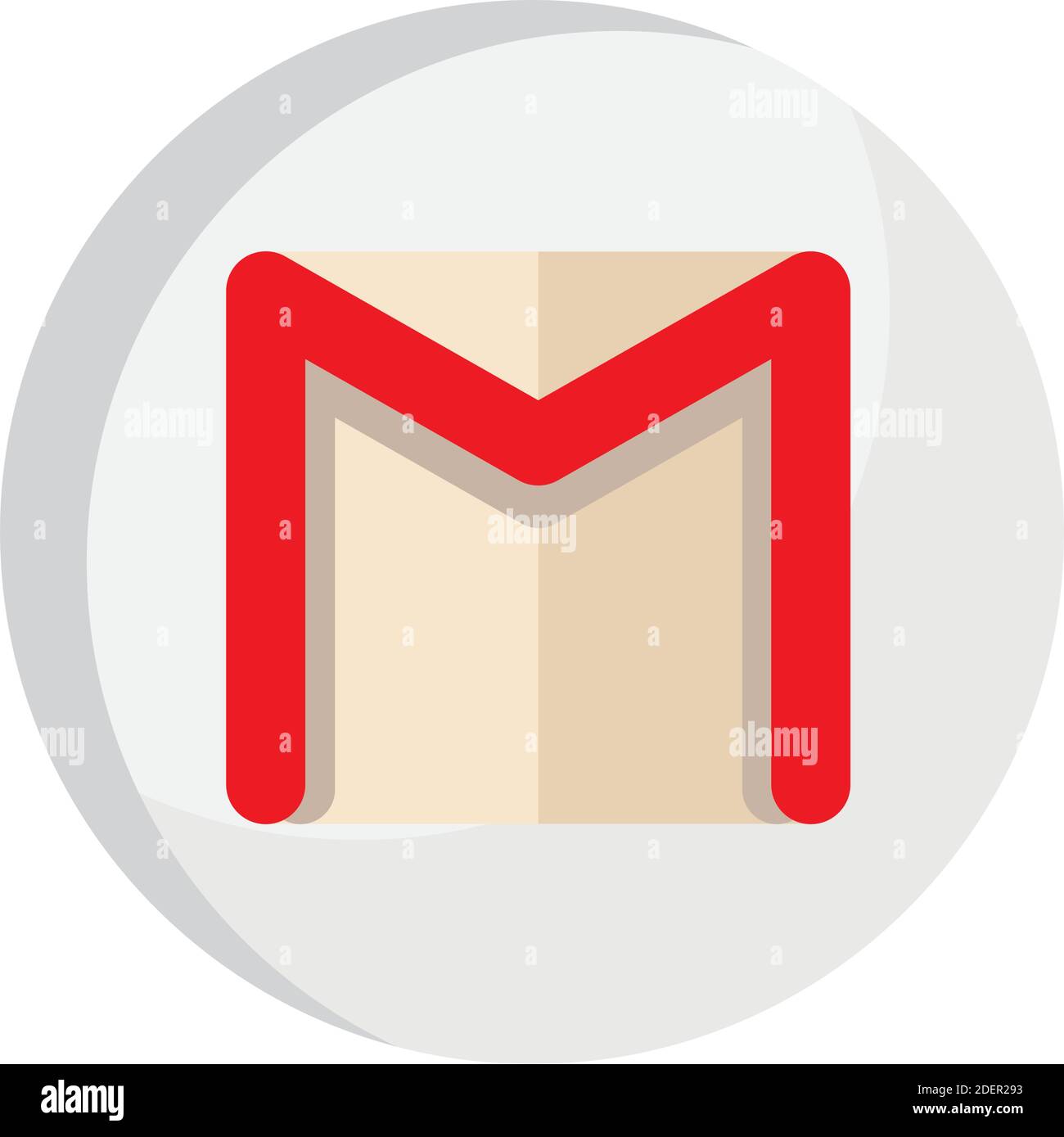 gmail social media logo flat style icon Stock Vector